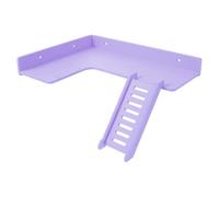 POPETPOP Wooden Hamster Platform Climbing Ladder L-shaped Small Pet Cage Accessory for Exercise and Play Purple Suitable for Hamsters Squirrels Hedgehogs