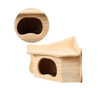 POPETPOP Wooden Hutch for Hamster Rabbit Squirrel Hedgehog Large Size Toys Hideout