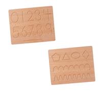 POPETPOP Wooden Number Learning Board Montessori Cognitive Drawing Plaything for Preschoolers Educational to Develop Observation Concentration and Memory Skills Safe Smooth Design