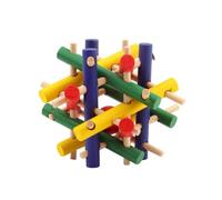 POPETPOP Wooden Parrot Biting for Parakeet and Small Birds, Hanging Climbing Chew Made of Sturdy Wood, Pet Supplies for Bird Enrichment and Puzzle Play
