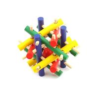 POPETPOP Wooden Parrot Interactive Chew Ball for Small Birds Hanging Climbing and Exercise Natural Bird for Mental Stimulation