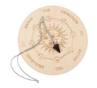 POPETPOP Wooden Pendulum Board with Dowsing Necklace for Divination Metaphysical Spirit Message Board with Yes No Design Lightweight Witchcraft Altar Supplies for Easy Portable Use