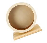 POPETPOP Wooden Pet Running Wheel Mute Function Design, Small Hamster Running Wheel for Chinchilla and Guinea Pig Exercise, Sturdy Synthetic Material, Silent Sports