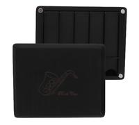 POPETPOP Wooden Reed Storage Box for Clarinet and Alto Sax Reeds Double-sided Design Waterproof and Scratch-resistant Case for Home Rehearsal and Performances Elegant Black Finish