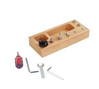 POPETPOP Wooden Screwdriver Set with Stainless Steel Tools, Finely Polished and Practical Educational for Parent Interaction and Early Development Skills