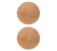 POPETPOP Wooden Sphere Bottle Stoppers 2Pcs 5Cm Smooth Handfinished Round Decanter Seals for Glass Jars and Beverage Containers