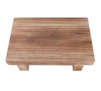 POPETPOP Wooden Step Stool Footrest with Sturdy Structure and Portable Size for Home and Indoor Outdoor Use