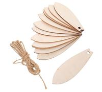 POPETPOP Wooden Surfboard Cutouts 30 Pieces Unpainted Wood Blanks for ’S Summer Beach Crafts Educational Painting Decorations with Hemp Rope