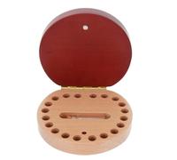 POPETPOP Wooden Tooth Box for Kids with Tweezers and Bottle Small Keepsake Organizer for Baby Teeth and Fetal Hair Gift for Children