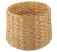 POPETPOP Woven Drum Lamp Shade with Natural Seagrass Fiber Rustic Hanging and Table Lamp Cover for Living Room Restaurant and Hotel Decor Sturdy Braided Lampshades