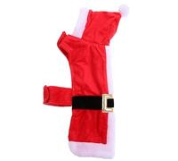 POPETPOP Xmas Pet Costume Dog Cat Party Outfit Red Festive Adorable Easy-on Design Soft Material