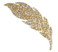 POPETPOP Yellow Leaf Shape Rhinestones Design Applique Resin Adhesive Sticker Beautiful DIY Patch for Garments Handmade Arts and Crafts Decoration
