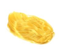 POPETPOP Yellow Short Mushroom Head Cosplay Wig Lightweight Fashionable Fake Hair for Adults Party Costume Masquerade Role Play Festival Accessory