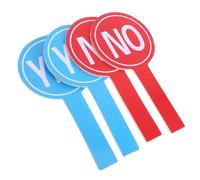 POPETPOP Yes No Paddles 4Pcs Handheld Reusable Foam Voting Boards for School Classroom Judging and Teacher Student Engagement