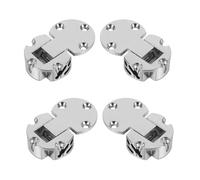 POPETPOP Zinc Alloy Heavy Duty Folding Flip Top Hinges 4Pcs Round Edge for Drop Leaf Tables Kitchen Cabinets with Leaf Hinge Mechanism Furniture Hardware