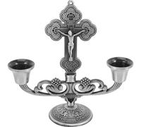 POPETPOP Zinc Alloy Pillar Candlestick Holders Metal Decorative Candle Stand for Table Centerpiece Shabbat Candles Fireplace Tea Light Holder