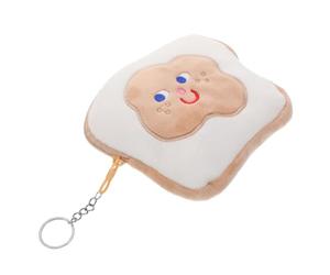 POPETPOP Zipper Change Pouch Coin Holder Change Purse Plush Cute Cartoon Design Portable Storage for Women and Travel Everyday Use