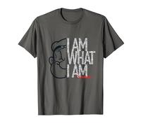 Popeye I AM What I AM Signature Phrase T-Shirt, Men, Asphalt Grey, 5X-Large