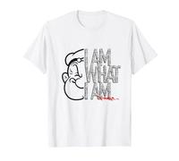 Popeye I AM What I AM Signature Phrase T-Shirt, Men, White, 3X-Large
