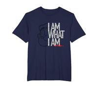Popeye I AM What I AM Signature Phrase T-Shirt, Men's Big and Tall, Navy Blue, 3X Tall