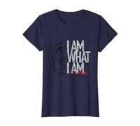 Popeye I AM What I AM Signature Phrase T-Shirt, Women, Navy Blue, Medium