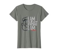 Popeye I AM What I AM Signature Phrase T-Shirt, Women, Olive Heather, 3X-Large