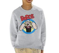 Popeye Put Up Your Dukes Kid's Sweatshirt Heather Grey
