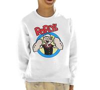 Popeye Put Up Your Dukes Kid's Sweatshirt White