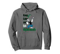 Popeye The Sailor Man Keep Calm & Eat Spinach Retro Comic Pullover Hoodie