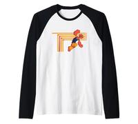 Popeye The Sailor Man Pop Art Lines Retro Comic Raglan Baseball Tee