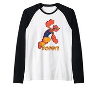 Popeye The Sailor Man Pop Art Retro Comic Raglan Baseball Tee