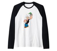 Popeye the Sailor Man - Retro 1929 Cartoon Art Raglan Baseball Tee