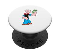 Popeye the Sailor Man Spinach - Retro 1929 Cartoon Art PopSockets Adhesive PopGrip