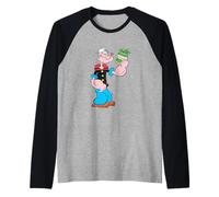 Popeye The Sailor Man Spinach - Retro 1929 Cartoon Art Raglan Baseball Tee