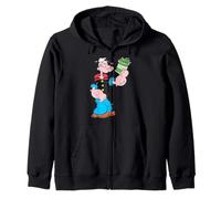 Popeye the Sailor Man Spinach - Retro 1929 Cartoon Art Zip Hoodie