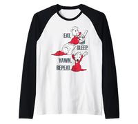 Popeye The Sailor Man Swee'Pea Eat Sleep Yawn Repeat Raglan Baseball Tee