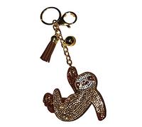 Popfizzy Bling Keychain Accessories for Women, Car Keys Keychain Charms, Purse Charm for Handbags, Cute Key Chains for Girls, Hanging Sloth (Gold), One Size