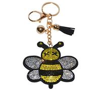 Popfizzy Cute Keychains for Women and Girls, Bling Keychains for Car Keys, Rhinestone Purse Charms, Fun Backpack Accessories, Bumble Bee, Medium
