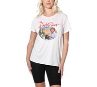 popfunk Bob Ross A Warm Winter Ladies T Shirt, White, Small