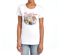 popfunk Bob Ross A Warm Winter Womens T Shirt, White, S