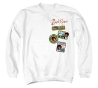 popfunk Bob Ross Badging Unisex Sweatshirt, White, X-Large