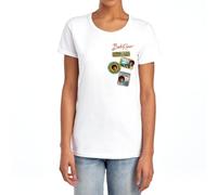 popfunk Bob Ross Badging Womens T Shirt, White, XXL