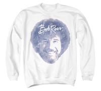 popfunk Bob Ross Bob Face Unisex Sweatshirt, White, Medium