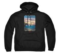 popfunk Bob Ross By The Sea Unisex Hoodie, Black, Large