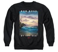 popfunk Bob Ross By The Sea Unisex Sweatshirt, Black, Medium