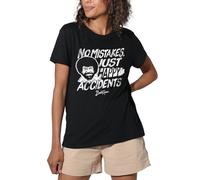 popfunk Bob Ross Happy Accidents Ladies T Shirt, Black, XX-Large