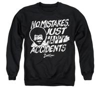popfunk Bob Ross Happy Accidents Unisex Sweatshirt, Black, Medium