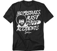 popfunk Bob Ross Happy Accidents Unisex T Shirt, Black, XX-Large