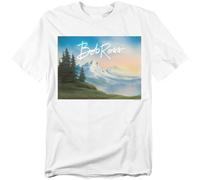 popfunk Bob Ross Landscape Signature Unisex T Shirt, White, Small