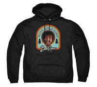 popfunk Bob Ross Little Trees Badge Unisex Hoodie, Black, Small